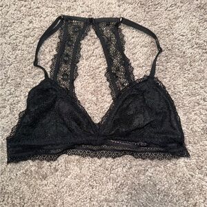 Victoria’s Secret Racerback Lace Bralette - Size M - Black